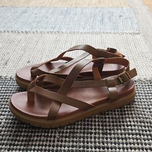 MIA Brown Strappy Casual Sandals, 7.5, Comfortable, VGUC, Brown Casual Neutral